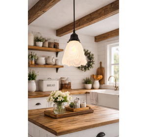 Frosted Drape Petal Pendant Light - The Lamp Goods