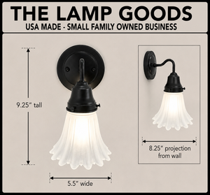 Frosted Petal Flare Wall Sconce