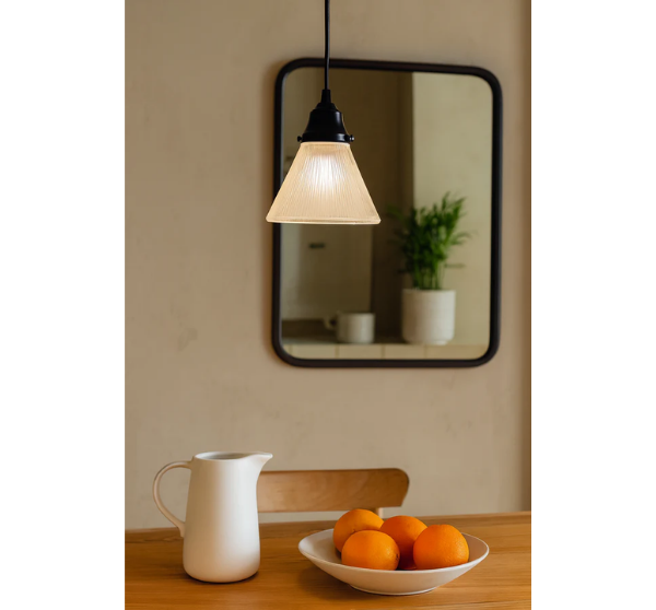 Frosted Vintage Small Holophane - The Lamp Goods