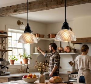 Holophane Subtle Swirl Pendant Light | 6.5" Width - The Lamp Goods