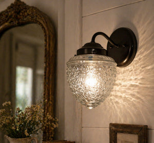 Acorn Glass Wall Sconce Light Fixture - The Lamp Goods