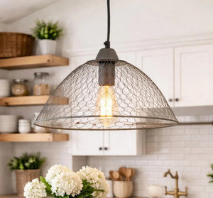 Chicken Wire Farmhouse Pendant Light