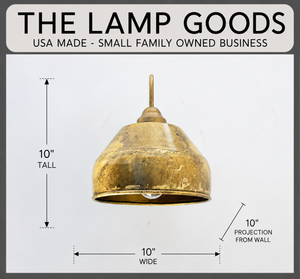 GOLD Rustic Bucket Wall Sconce - The Lamp Goods