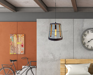 Galvanized Open Weave INDUSTRIAL Pendant Light