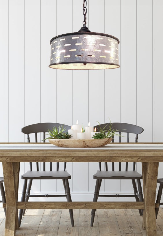 Rustic dining room fashion light fixture