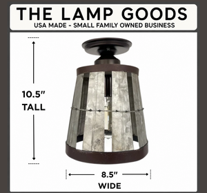 Galvanized Open Weave Basket Ceiling Light