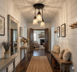 Heritage Ribbed Prism Ceiling Light Trio - The Lamp Goods