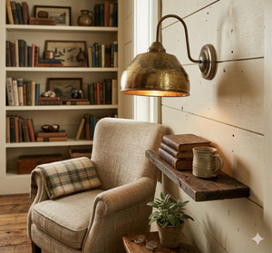 GOLD Rustic Bucket Wall Sconce - The Lamp Goods