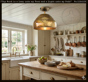 GOLD Rustic Bucket Farmhouse Ceiling Light - The Lamp Goods