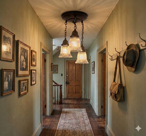 Clear Holophane Bell Ceiling Light Trio - The Lamp Goods