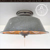 Antique FARMHOUSE GRANITEWARE Pan Ceiling Light