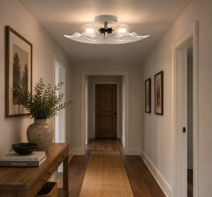 Harvest Sheaf Etched Glass Ceiling Light