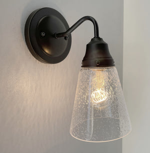 Quality Seeded Glass Wall Sconce