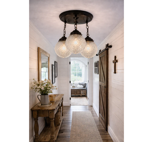 Heirloom Vintage Diamond Square Trio Ceiling Light - The Lamp Goods