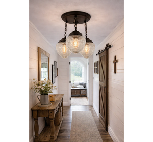Heritage Hobnail Acorn Trio Ceiling Light - The Lamp Goods
