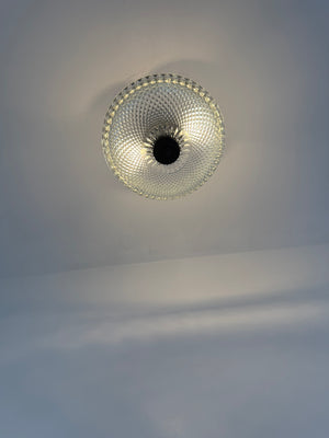 Vintage Diamond Cut Glass Ceiling Light