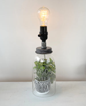Mason Jar LAMP TABLE - (No shade included)