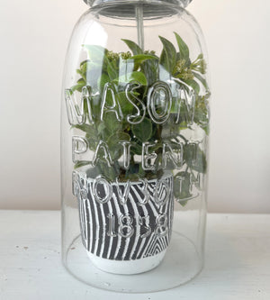 Mason Jar LAMP TABLE - (No shade included)
