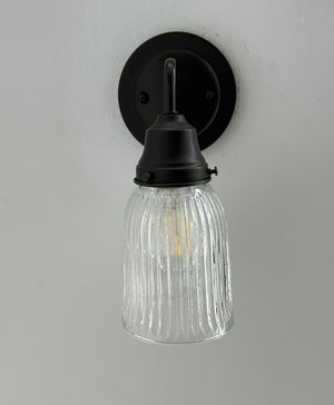 Minimalist Antique Glass Light Pendant or Sconce