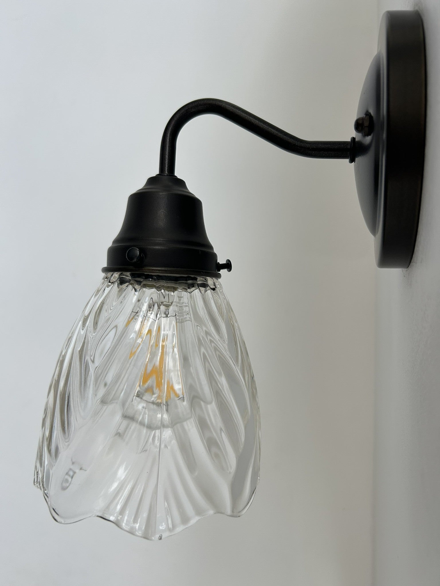 Heavy Pressed Vintage 1960's Pendant or Sconce - The Lamp Goods