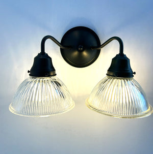 Glass Wall Sconce Light Fixture Factory Holophane Shade