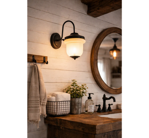 Industrial Farmhouse Gooseneck Wall Sconce - The Lamp Goods
