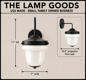 Industrial Farmhouse Gooseneck Wall Sconce - The Lamp Goods