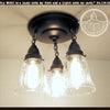 Seeded Glass Ceiling LIGHT Chain Trio - The Lamp Goods
