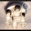 Farmhouse Mason Jar Quartet Flush Mount