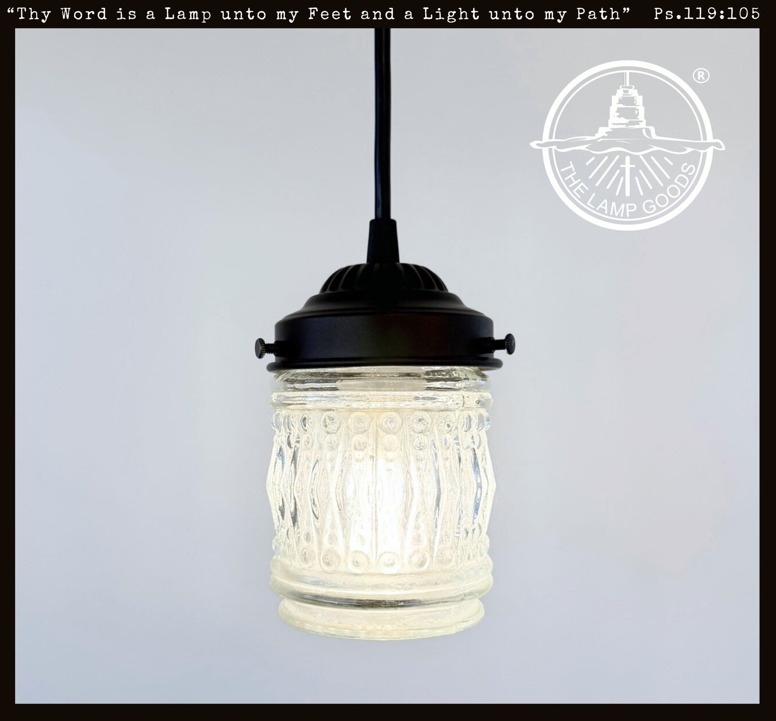 Vintage Hobnail Barrel Glass Pendant Light