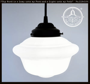 Vintage Bell Milk Glass Pendant