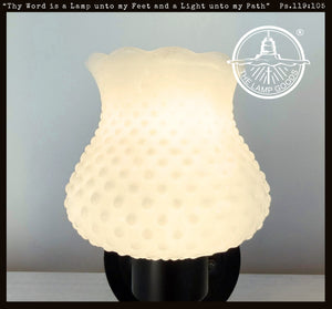 Vintage Hobnail Bloom Milk Glass Wall Sconce