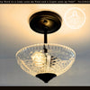 Garden Bloom Cut Crystal Bowl Ceiling Light