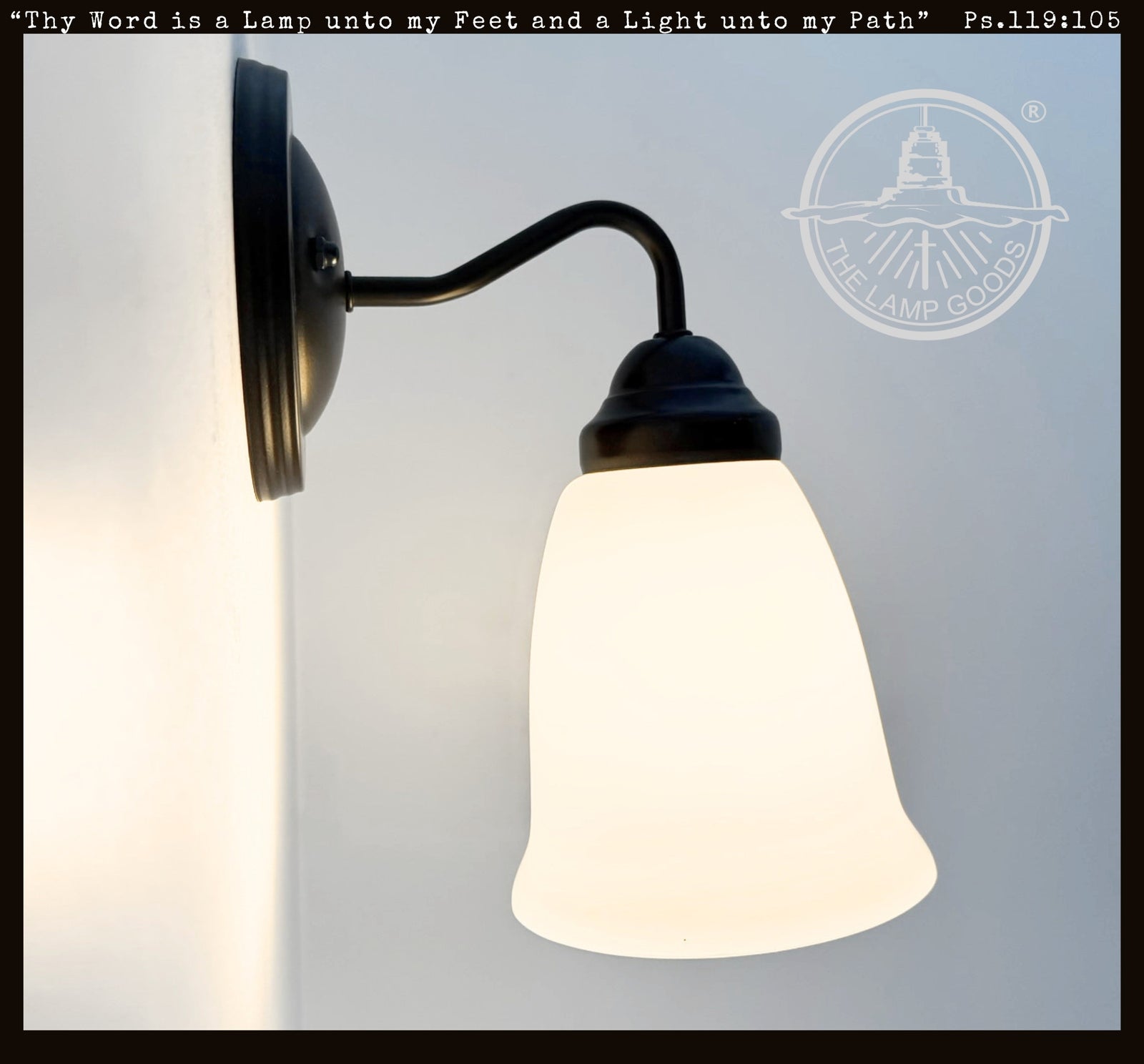 Beacon Bell Milk Glass Wall Light