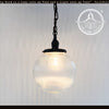 Vintage Holophane Ball Pendant Light - The Lamp Goods