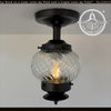 Vintage Twisted Glass Lantern Ceiling Light