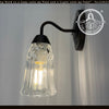 Classic Fluted Pressed Glass Wall Sconce