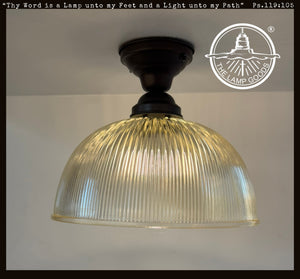Farmhouse Factory Style Holophane Dome Light