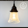 Victorian Shell Pressed Glass Pendant Light