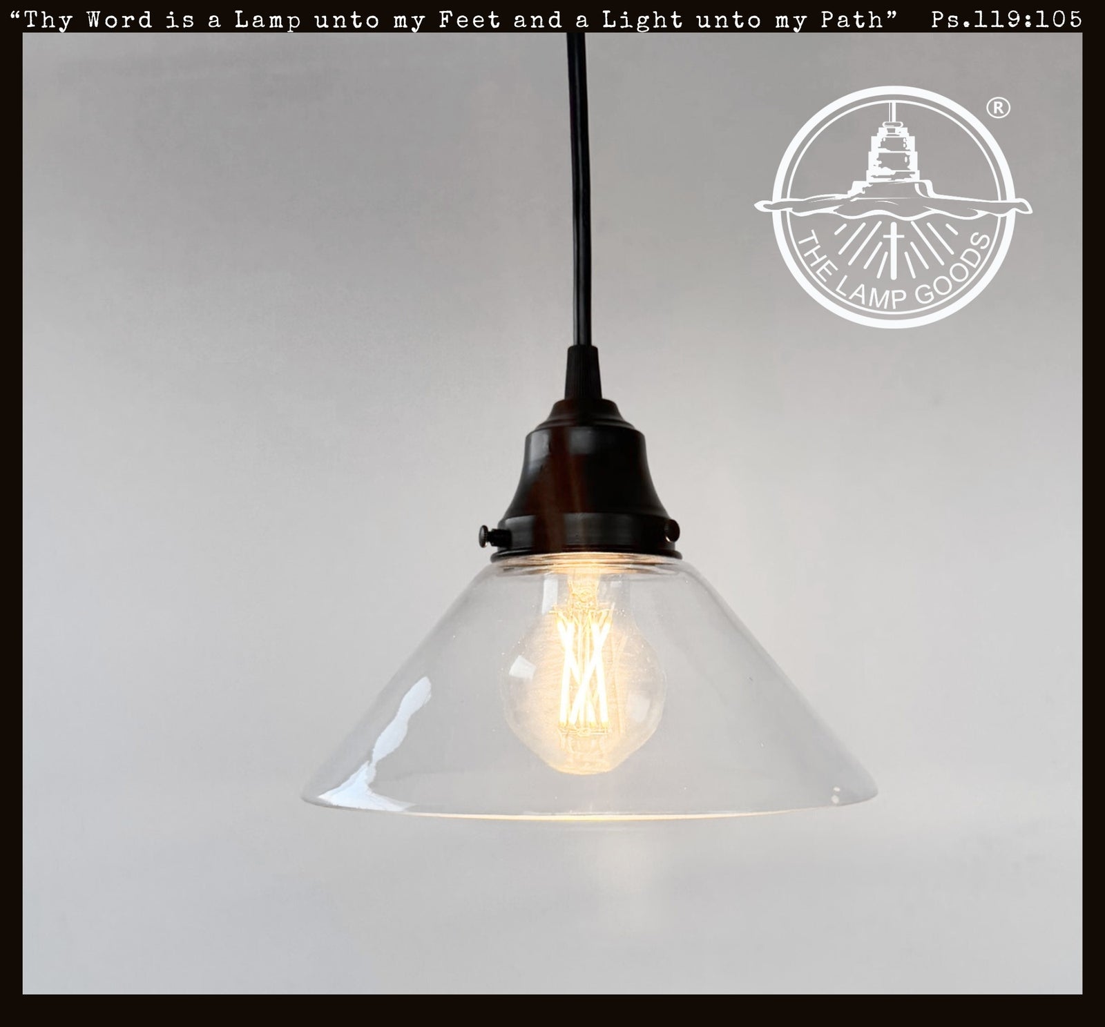 Classic Clear Flared Glass Pendant