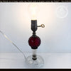1940's Art Deco Table Lamp Red Glass Hobnail