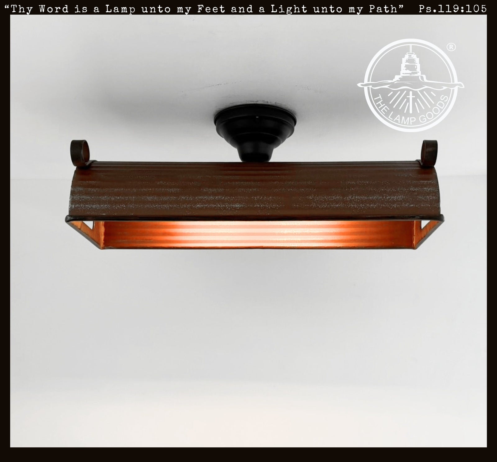 Rustic Copper Dome Ceiling Light