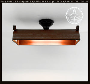 Rustic Copper Dome Ceiling Light