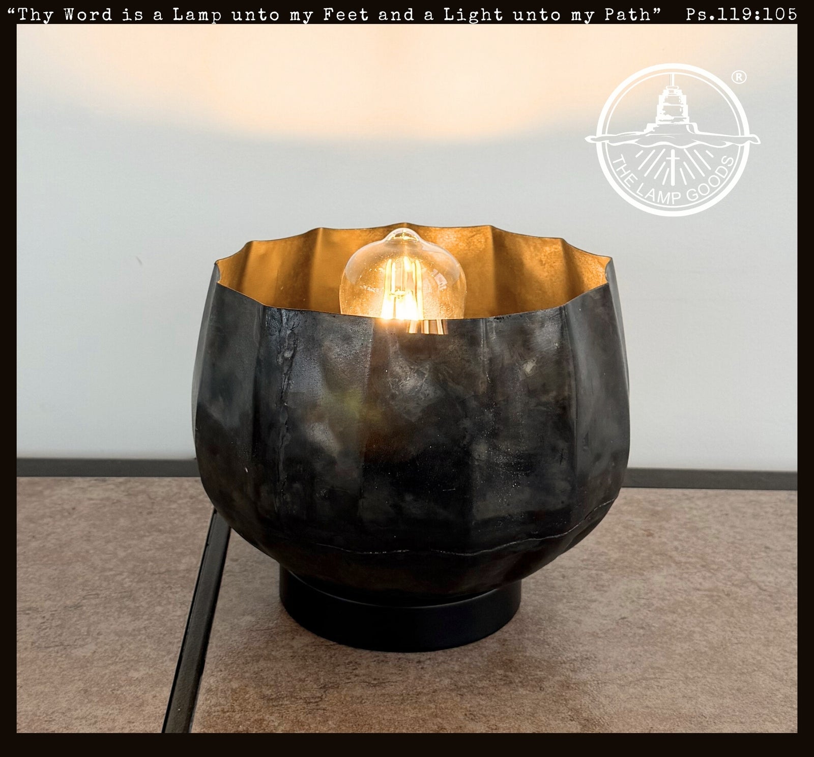 Forge Patina Farmhouse Table Lamp