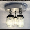 Country Line Mason Jar Chandelier – Five Light