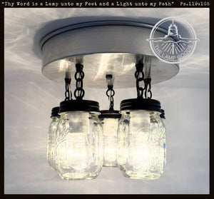 Country Line Mason Jar Chandelier – Five Light