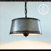 Copper-Edge Galvanized Farm Drum Pendant Light - The Lamp Goods