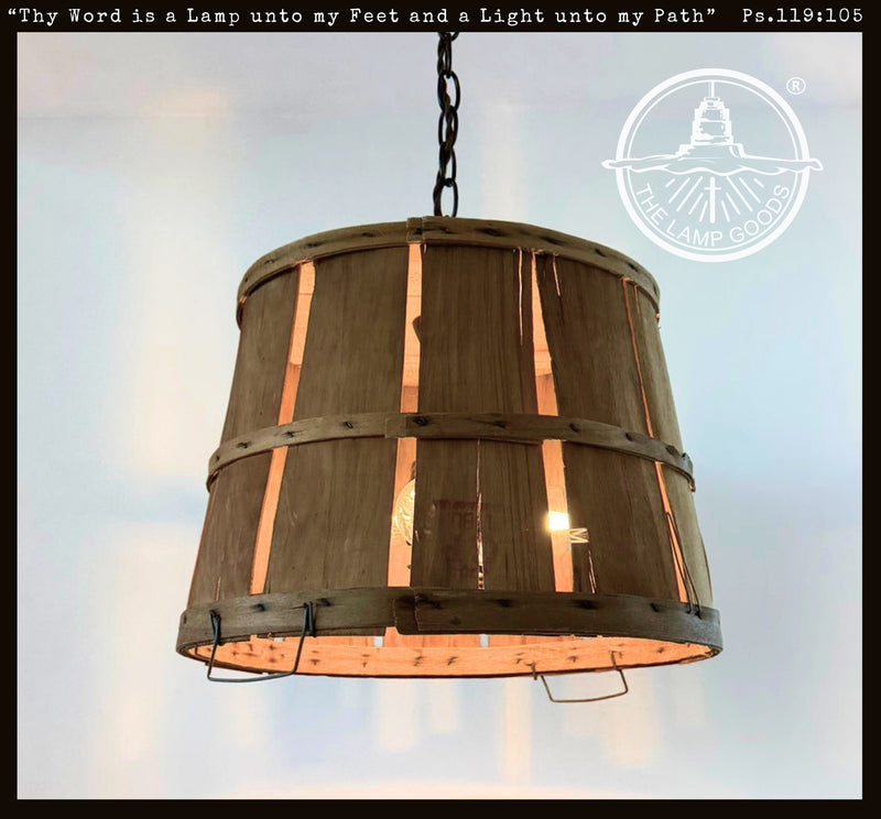 Salvaged Orchard Basket Pendant Light - The Lamp Goods