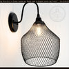 Black Farmstead Wire Lantern Wall Sconce - The Lamp Goods