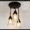 Vintage Pebble Glass Ceiling Light Trio - The Lamp Goods